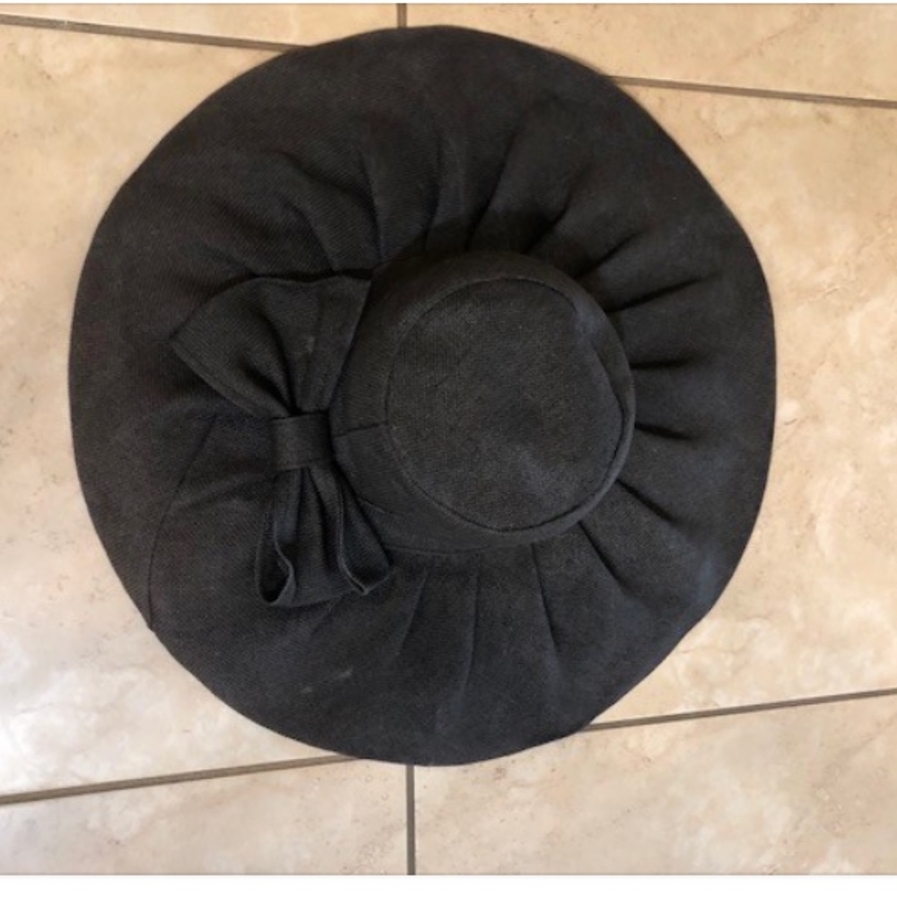 Black Bow Sun Hat